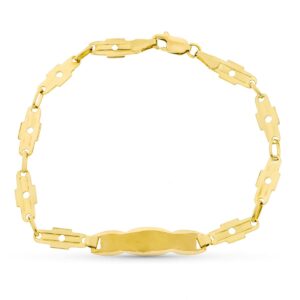 18K ESCLAVA ORO AMARILLO COMUNION ENTREPIEZAS