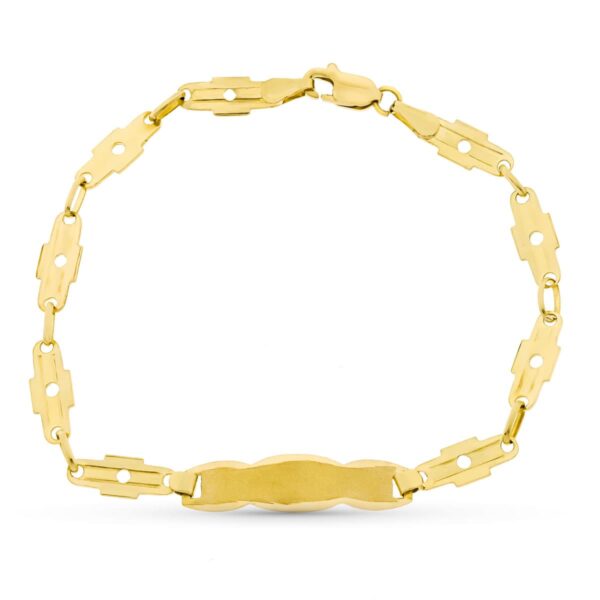 18K ESCLAVA ORO AMARILLO COMUNION ENTREPIEZAS