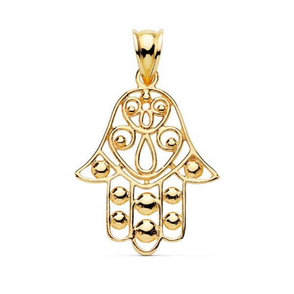 18K COLGANTE MANO FATIMA 27X23 MM
