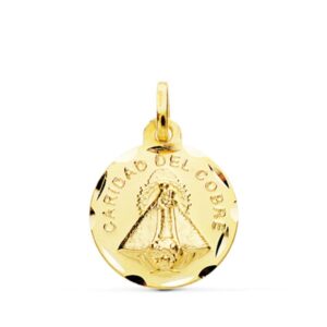 18K MEDALLA VIRGEN DE LA CARIDAD DEL COBRE 16 MM