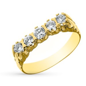 18K QUINTILLO ORO AMARILLO CABALLERO CIRCONITAS 4 MM. ANCHO: 4 MM