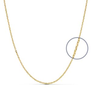 18K CADENA FORZADA 50 CM HUECA 1.2 MM