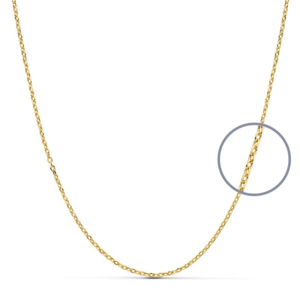 18K CADENA FORZADA 45 CM HUECA 1.2 MM