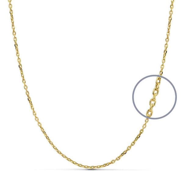 18K CADENA FORZADA 60 CM HUECA 1.50 MM