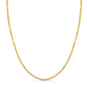 18K CADENA ORO AMARILLO HUECA FORZADA ANCHO: 2MM LARGO: 50 CM