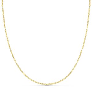 18K CADENA MACIZA DIAMANTADA 50CM 1.5 MM