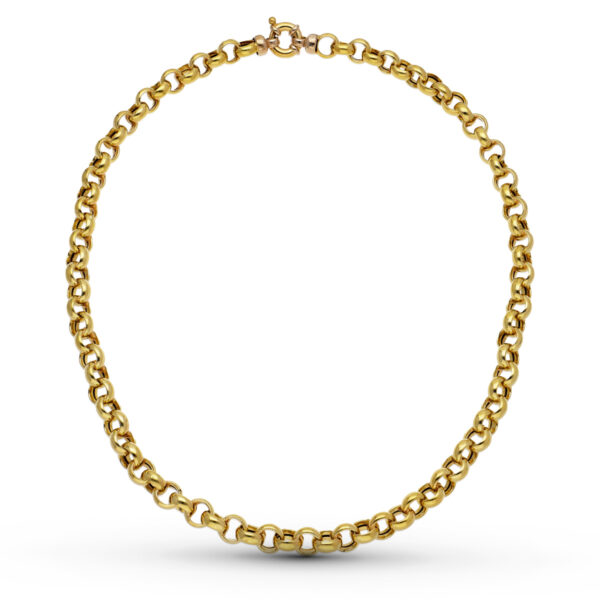 18K CADENA ORO AMARILLO ROLO HUECA 45 CM 8 MM