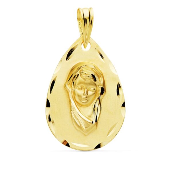 18K MEDALLA VIRGEN NIÑA 21X14 MM