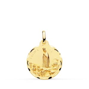 18K MEDALLA VIRGEN DE FATIMA 18 MM
