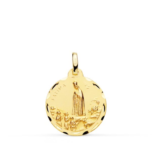 18K MEDALLA VIRGEN DE FATIMA 18 MM