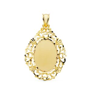 18K CHAPA CERCO CALADO 36X26 MM 4.30 GR