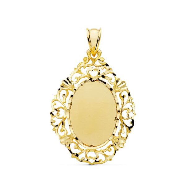 18K CHAPA CERCO CALADO 36X26 MM 4.30 GR