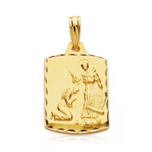 18K MEDALLA BENDICION DE SAN FRANCISCO DE ASIS 20X14 MM