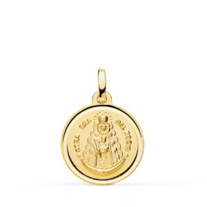 18K MEDALLA VIRGEN DEL ROCIO BISEL 18 MM