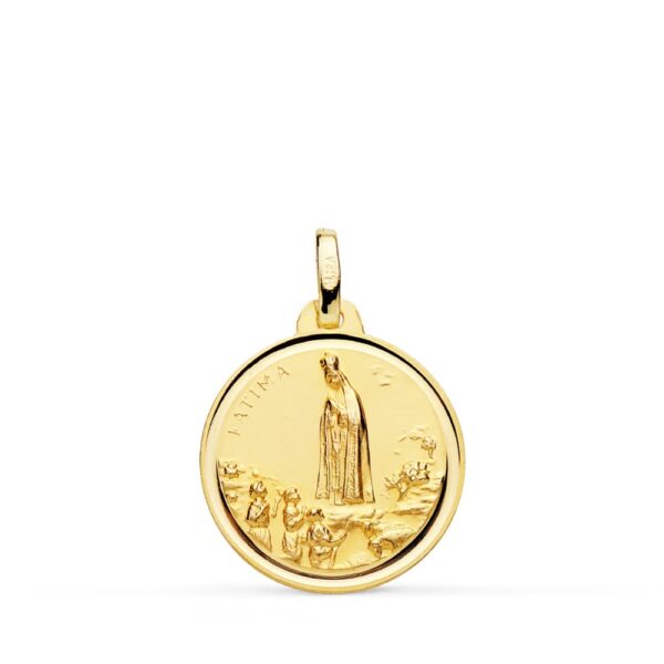 18K MEDALLA VIRGEN DE FATIMA BISEL 18 MM