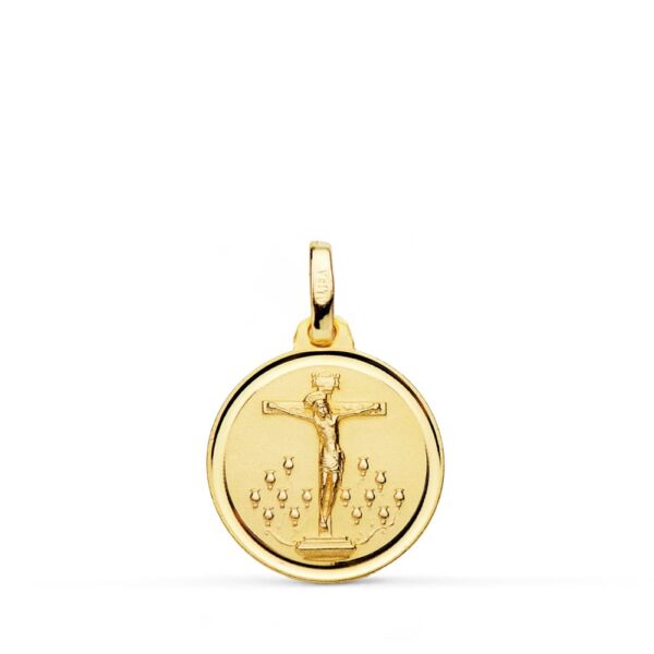 18K MEDALLA CRISTO DE LA LAGUNA BISEL 18 MM