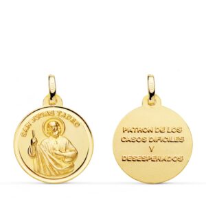 18K MEDALLA SAN JUDAS TADEO BISEL 18 MM