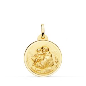 18K MEDALLA DE SAN ANTONIO BISEL 20 MM