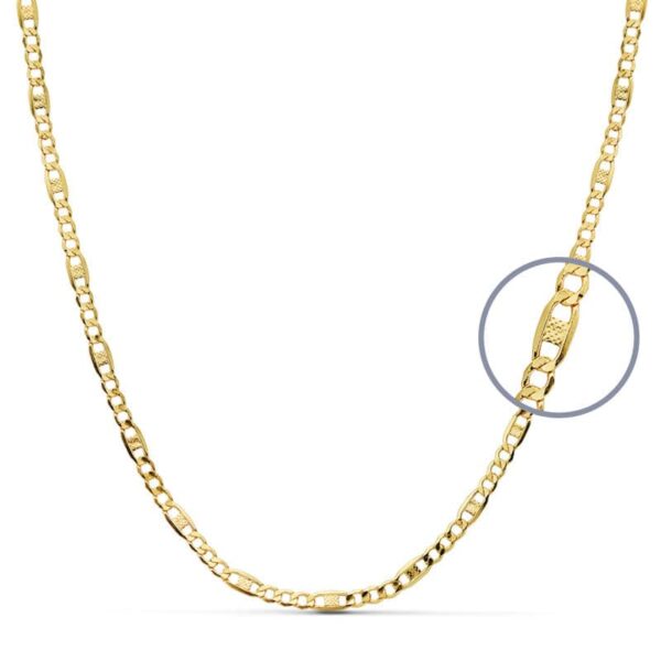 18K CADENA HUECA 50 CM. 2.5 MM. 3.60 GRS.