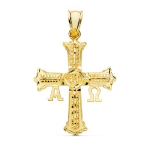 18K CRUZ DE COVADONGA MEDIANA 31X24 MM