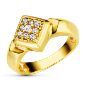 18K SORTIJA ORO AMARILLO ROMBO