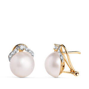 18K PENDIENTES PERLA JAPONESA 14X11 MM