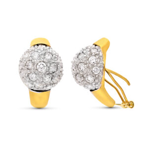 18K PENDIENTES ORO BICOLOR 21X13 MM