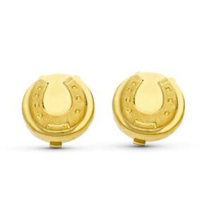 18K CUBREBOTON ORO AMARILLO REDONDO HERRADURA