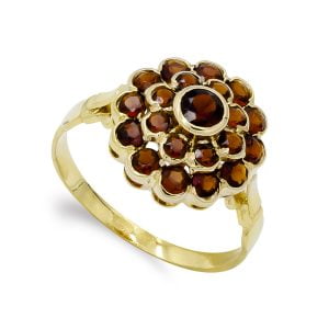 18K SORTIJA ORO AMARILLO CHATON Y 20 CIRCONITAS