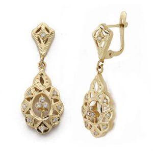 18K PENDIENTES CUBANAS 32X11 MM