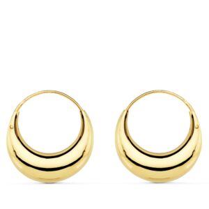 18K PENDIENTES HUECOS MORCILLA 20X6 MM