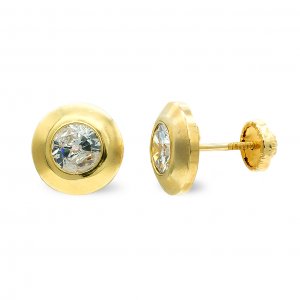 9K PENDIENTES 9 MM CIRCONITA 5 MM TUERCA