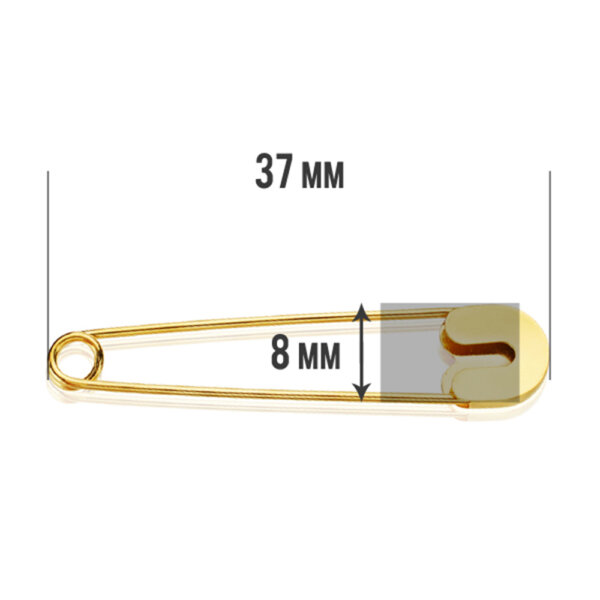 IMPERDIBLE 9KTES. 39 X 8 MM. - Imagen 2