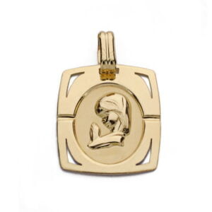 9K MEDALLA VIRGEN NIÑA 20X17 MM