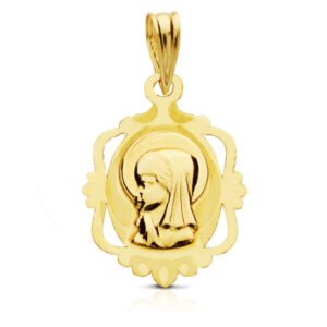 9K MEDALLA VIRGEN NIÑA 20X14 MM