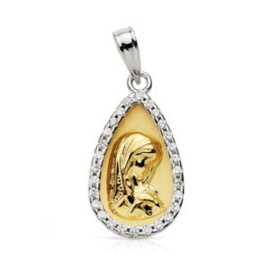 9K MEDALLA VIRGEN NIÑA 20X11 MM