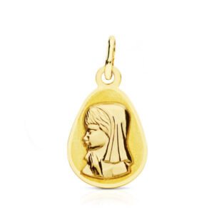 9K MEDALLA VIRGEN NIÑA GOTA 9K 17X10 MM