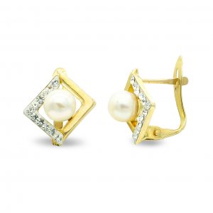 9K PENDIENTES CIRCONITAS 11X10 MM