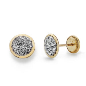 9K PENDIENTES CIRCONITAS 6 MM