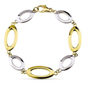 9K PULSERA HUECA 19 CM