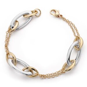 9K PULSERA HUECA 19.5CM