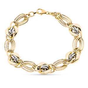 9K PULSERA HUECA 20 CM