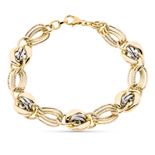 9K PULSERA HUECA 20 CM
