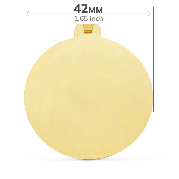 18K MEDALLA VIRGEN DEL CARMEN TALLADA 42 MM - Imagen 2