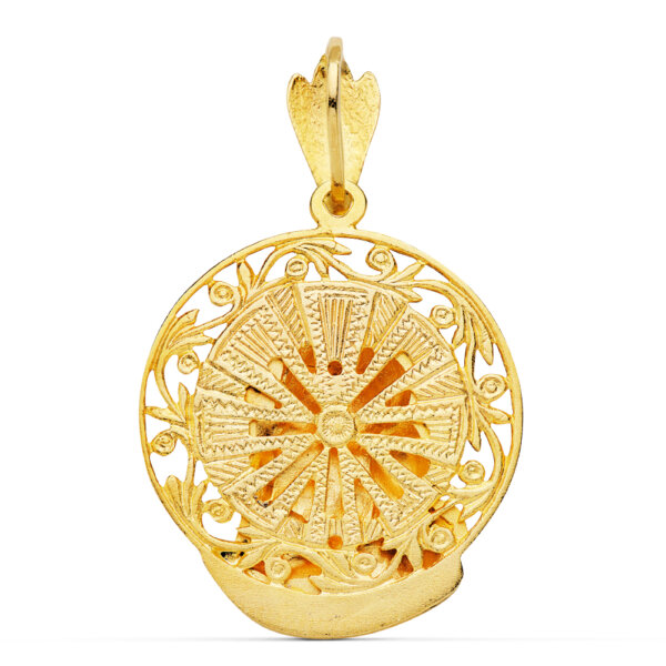 18K CABEZA CRISTO AUREOLA 29X27 MM - Imagen 2