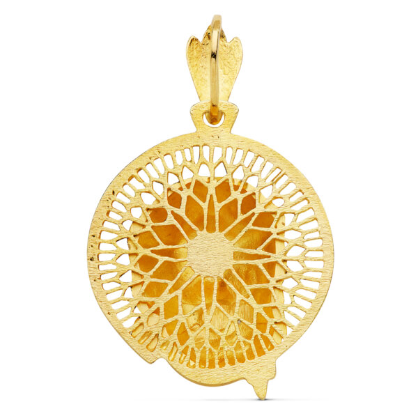 18K CABEZA CRISTO AUREOLA 29X26 MM - Imagen 2