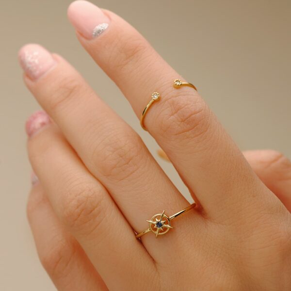 18K SORTIJA ORO AMARILLO DIAMANTES 0.0160 QTS.  CUERPO 1.10 MM S2 - Imagen 3