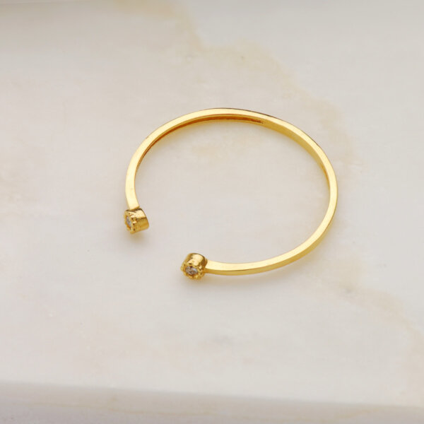 18K SORTIJA ORO AMARILLO DIAMANTES 0.0160 QTS.  CUERPO 1.10 MM S2 - Imagen 2