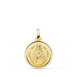 18K MEDALLA VIRGEN DEL ROCIO BISEL 16 MM