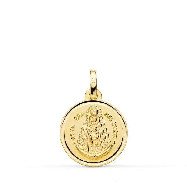18K MEDALLA VIRGEN DEL ROCIO BISEL 16 MM